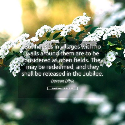 Picture 05 - Leviticus 25:31 BSB - But houses in villages with no walls around them - Bible Verse Picture