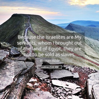 Picture 05 - Leviticus 25:42 BSB - Because the Israelites are My servants, whom I - Bible Verse Picture