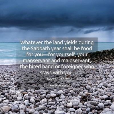 Picture 05 - Leviticus 25:6 BSB - Whatever the land yields during the Sabbath year - Bible Verse Picture