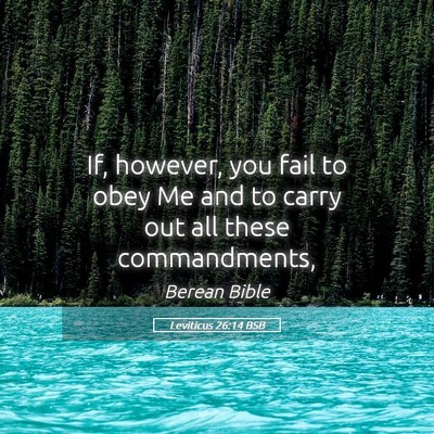 Picture 05 - Leviticus 26:14 BSB - If, however, you fail to obey Me and to carry out - Bible Verse Picture