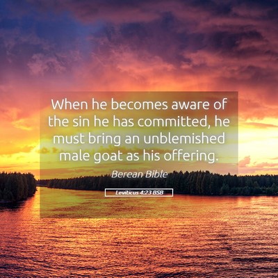 Picture 05 - Leviticus 4:23 BSB - When he becomes aware of the sin he has - Bible Verse Picture