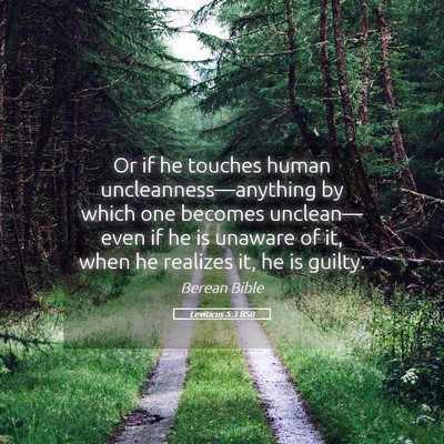 Picture 05 - Leviticus 5:3 BSB - Or if he touches human uncleanness—anything by - Bible Verse Picture