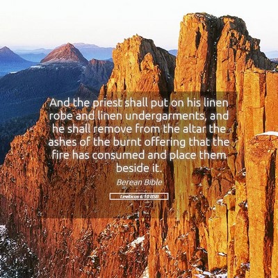 Picture 05 - Leviticus 6:10 BSB - And the priest shall put on his linen robe and - Bible Verse Picture