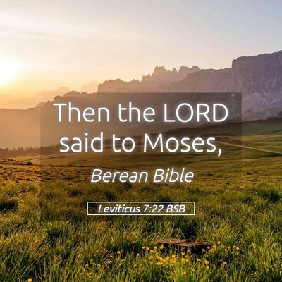 Picture 05 - Leviticus 7:22 BSB - Then the LORD said to - Bible Verse Picture