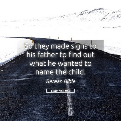 Picture 05 - Luke 1:62 BSB - So they made signs to his father to find out what - Bible Verse Picture