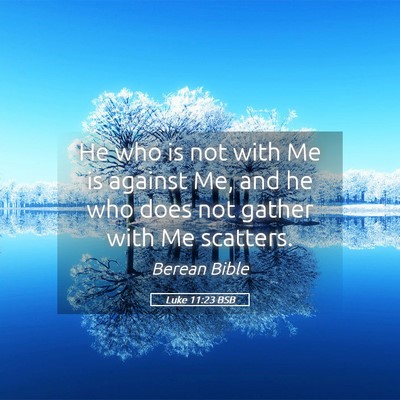 Picture 05 - Luke 11:23 BSB - He who is not with Me is against Me, and he who - Bible Verse Picture