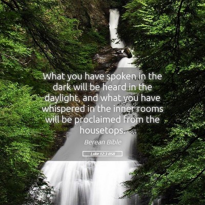 Picture 05 - Luke 12:3 BSB - What you have spoken in the dark will be heard in - Bible Verse Picture