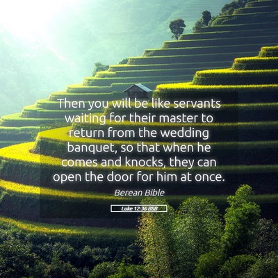 Picture 05 - Luke 12:36 BSB - Then you will be like servants waiting for their - Bible Verse Picture