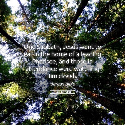 Picture 05 - Luke 14:1 BSB - One Sabbath, Jesus went to eat in the home of a - Bible Verse Picture