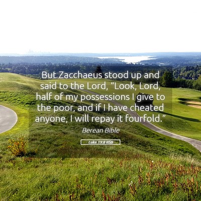 Picture 05 - Luke 19:8 BSB - But Zacchaeus stood up and said to the Lord, - Bible Verse Picture