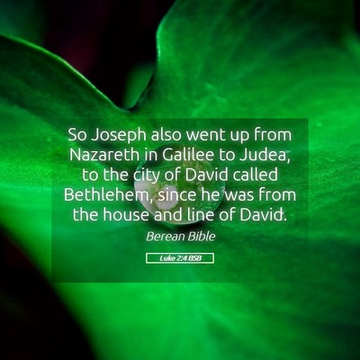 Picture 05 - Luke 2:4 BSB - So Joseph also went up from Nazareth in Galilee - Bible Verse Picture