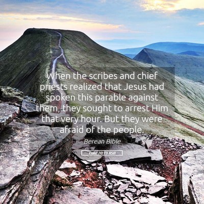 Picture 05 - Luke 20:19 BSB - When the scribes and chief priests realized that - Bible Verse Picture