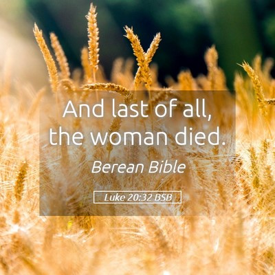 Picture 05 - Luke 20:32 BSB - And last of all, the woman - Bible Verse Picture