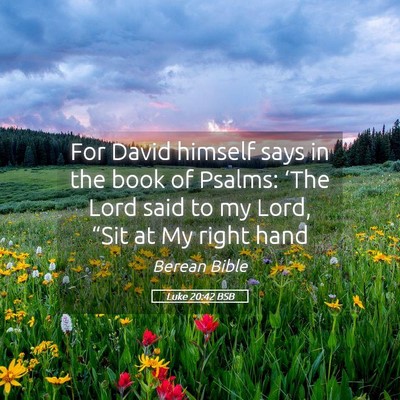 Picture 05 - Luke 20:42 BSB - For David himself says in the book of Psalms: - Bible Verse Picture