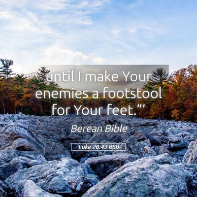 Picture 05 - Luke 20:43 BSB - until I make Your enemies a footstool for Your - Bible Verse Picture