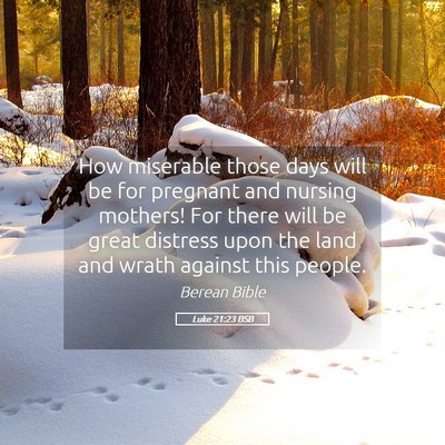 Picture 05 - Luke 21:23 BSB - How miserable those days will be for pregnant and - Bible Verse Picture