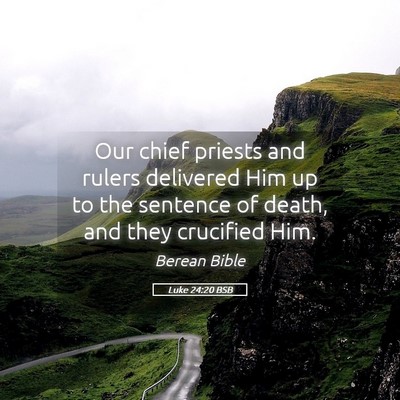 Picture 05 - Luke 24:20 BSB - Our chief priests and rulers delivered Him up to - Bible Verse Picture