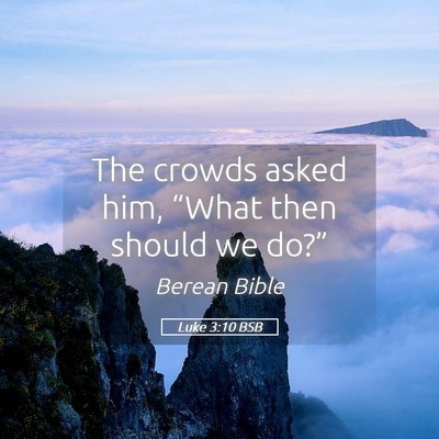 Picture 05 - Luke 3:10 BSB - The crowds asked him, “What then should we - Bible Verse Picture