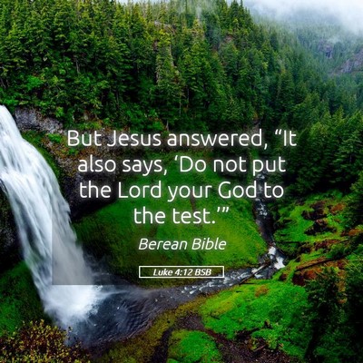 Picture 05 - Luke 4:12 BSB - But Jesus answered, “It also says, ‘Do not - Bible Verse Picture