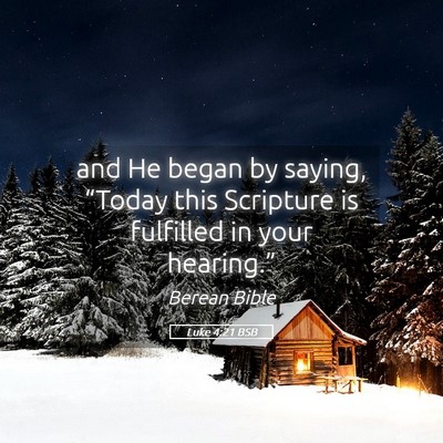 Picture 05 - Luke 4:21 BSB - and He began by saying, “Today this Scripture - Bible Verse Picture