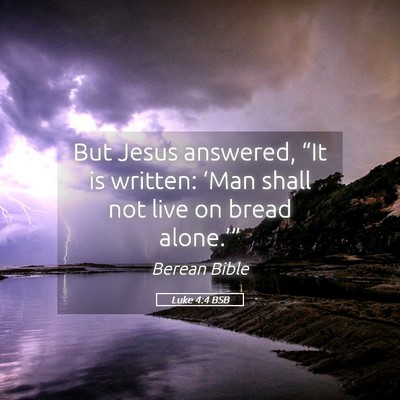 Picture 05 - Luke 4:4 BSB - But Jesus answered, “It is written: ‘Man - Bible Verse Picture