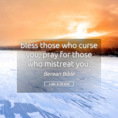Picture 05 - Luke 6:28 BSB - bless those who curse you, pray for those who - Bible Verse Picture