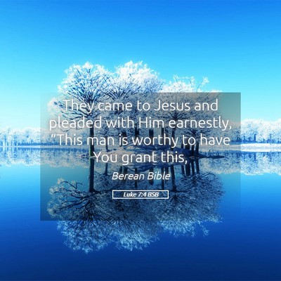Picture 05 - Luke 7:4 BSB - They came to Jesus and pleaded with Him - Bible Verse Picture