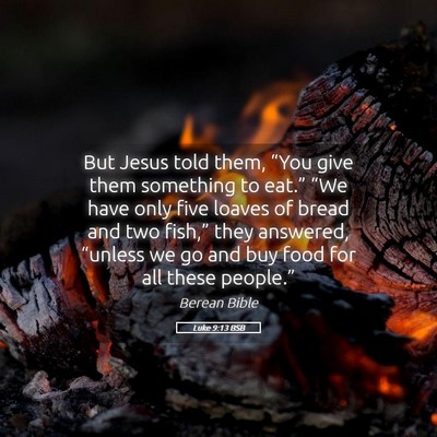 Picture 05 - Luke 9:13 BSB - But Jesus told them, “You give them something - Bible Verse Picture