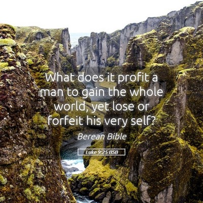 Picture 05 - Luke 9:25 BSB - What does it profit a man to gain the whole - Bible Verse Picture