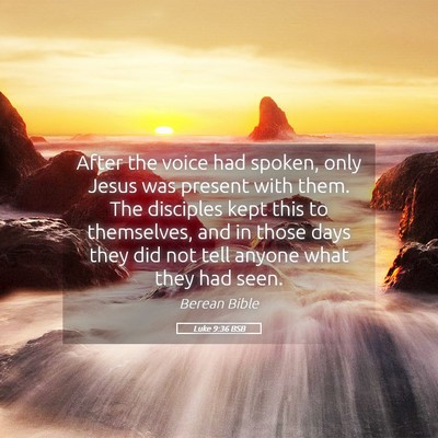 Picture 05 - Luke 9:36 BSB - After the voice had spoken, only Jesus was - Bible Verse Picture