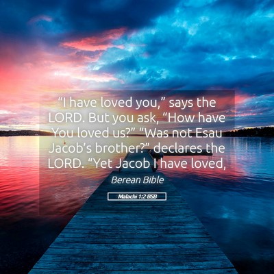 Picture 05 - Malachi 1:2 BSB - “I have loved you,” says the LORD. But you - Bible Verse Picture