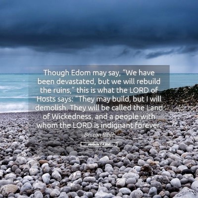 Picture 05 - Malachi 1:4 BSB - Though Edom may say, “We have been devastated, - Bible Verse Picture