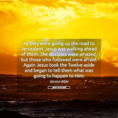 Picture 05 - Mark 10:32 BSB - As they were going up the road to Jerusalem, - Bible Verse Picture