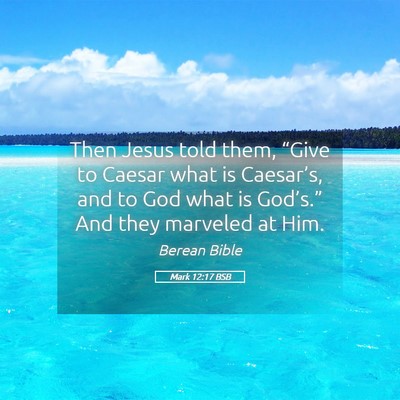 Picture 05 - Mark 12:17 BSB - Then Jesus told them, “Give to Caesar what is - Bible Verse Picture