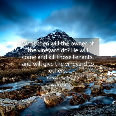 Picture 05 - Mark 12:9 BSB - What then will the owner of the vineyard do? He - Bible Verse Picture