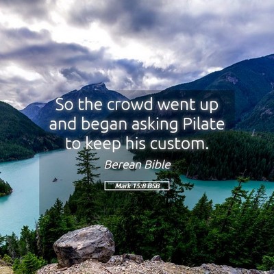 Picture 05 - Mark 15:8 BSB - So the crowd went up and began asking Pilate to - Bible Verse Picture