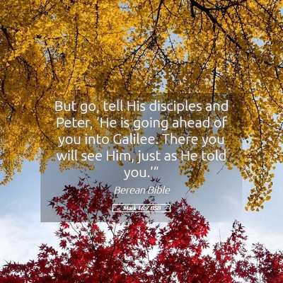 Picture 05 - Mark 16:7 BSB - But go, tell His disciples and Peter, ‘He is - Bible Verse Picture