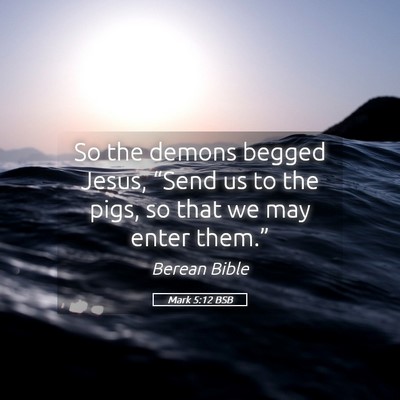 Picture 05 - Mark 5:12 BSB - So the demons begged Jesus, “Send us to the - Bible Verse Picture