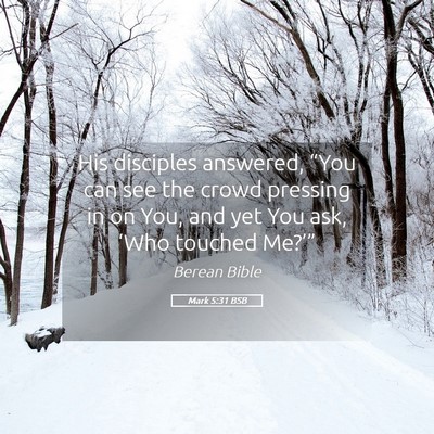 Picture 05 - Mark 5:31 BSB - His disciples answered, “You can see the crowd - Bible Verse Picture