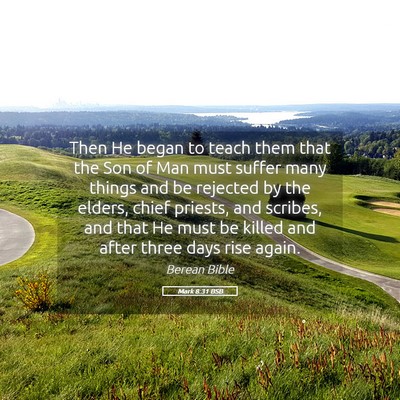 Picture 05 - Mark 8:31 BSB - Then He began to teach them that the Son of Man - Bible Verse Picture