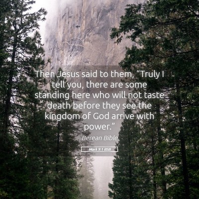 Picture 05 - Mark 9:1 BSB - Then Jesus said to them, “Truly I tell you, - Bible Verse Picture