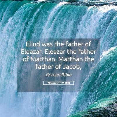 Picture 05 - Matthew 1:15 BSB - Eliud was the father of Eleazar, Eleazar the - Bible Verse Picture