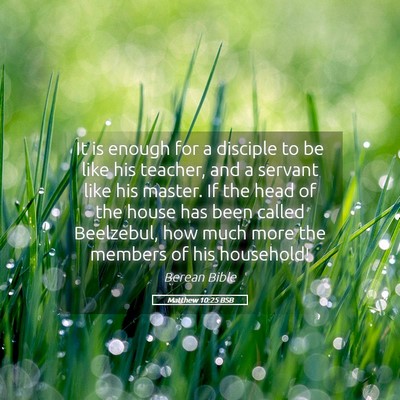 Picture 05 - Matthew 10:25 BSB - It is enough for a disciple to be like his - Bible Verse Picture