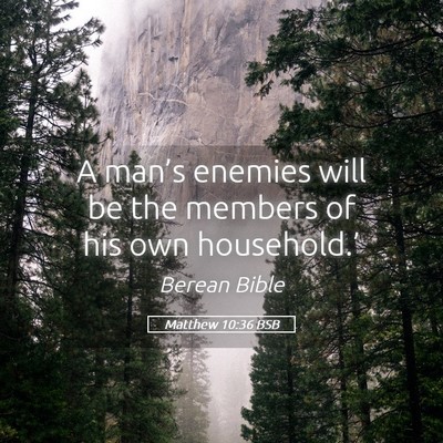 Picture 05 - Matthew 10:36 BSB - A man’s enemies will be the members of his own - Bible Verse Picture