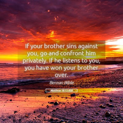 Picture 05 - Matthew 18:15 BSB - If your brother sins against you, go and confront - Bible Verse Picture