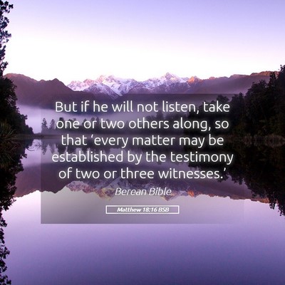 Picture 05 - Matthew 18:16 BSB - But if he will not listen, take one or two others - Bible Verse Picture
