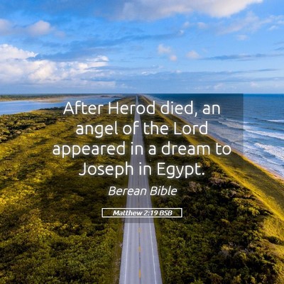 Picture 05 - Matthew 2:19 BSB - After Herod died, an angel of the Lord appeared - Bible Verse Picture