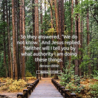 Picture 05 - Matthew 21:27 BSB - So they answered, “We do not know.” And Jesus - Bible Verse Picture
