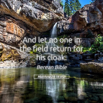 Picture 05 - Matthew 24:18 BSB - And let no one in the field return for his - Bible Verse Picture