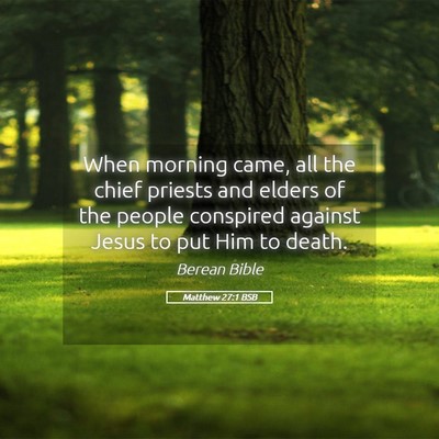 Picture 05 - Matthew 27:1 BSB - When morning came, all the chief priests and - Bible Verse Picture